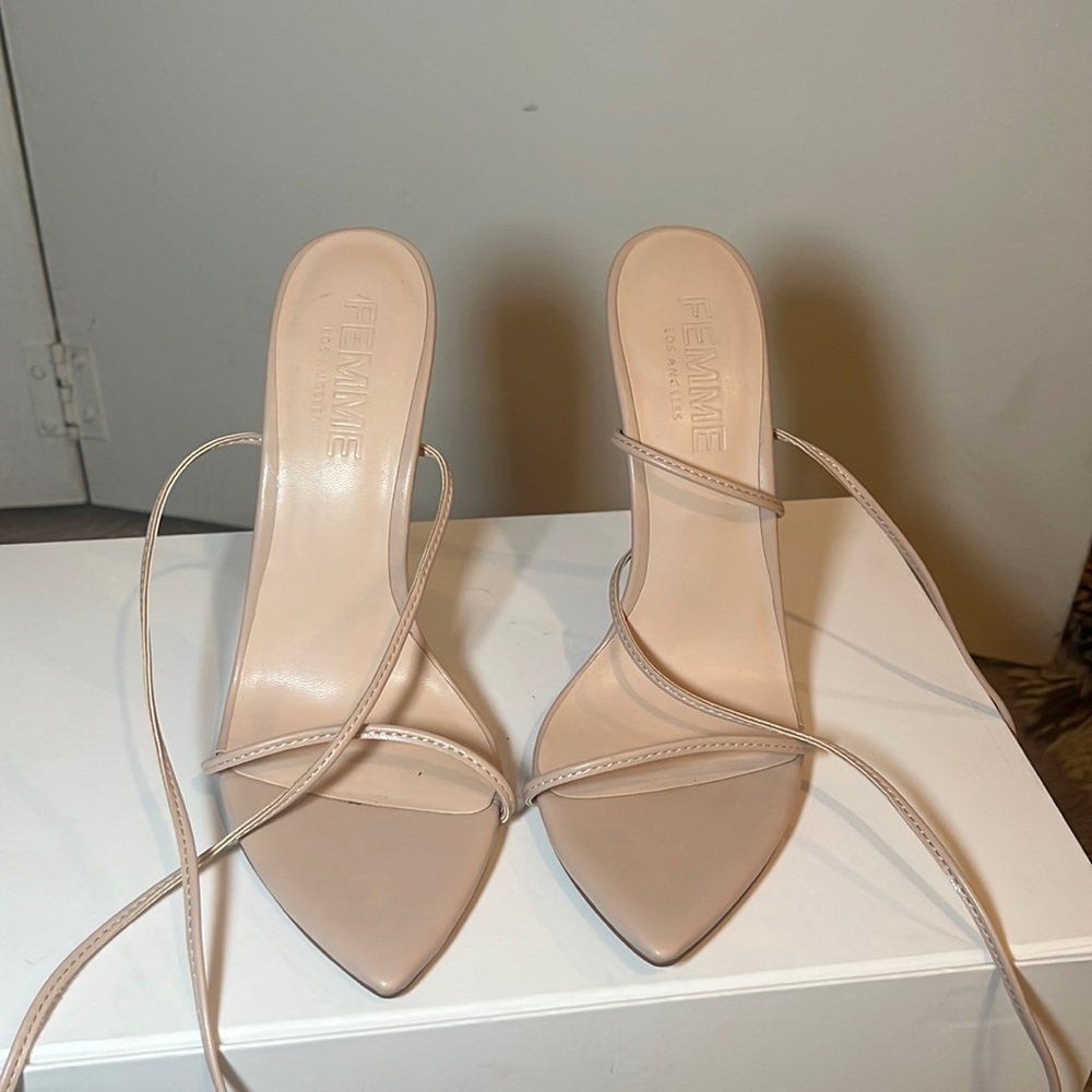 Femme LA nude strappy heels